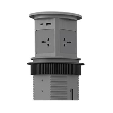 Imagem de Tomada de elevação pneumática embutida, faixa de alimentação de carregamento sem fio USB com fonte de alimentação de quatro lados, classificação à prova d'água IP54,C