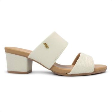 Imagem de Tamanco Usaflex Feminino Salto Bloco Tresse Ae3201