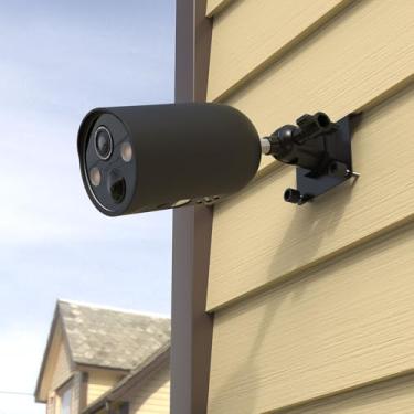 Imagem de Koroao Suporte de revestimento de vinil + capa de silicone para câmeras de segurança TP-Link Tapo MagCam 2024 PCMag(Tapo C425) e Tapo SolarCam 2K (preto)