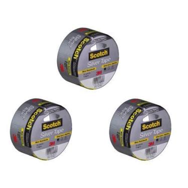 Imagem de Fita silver tape 3939 rolo 45mmx5m 3m-forte original kit 3pç