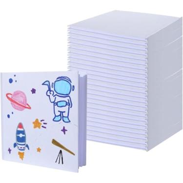 Imagem de Litpoetic Pacote com 36 livros em branco para crianças escreverem histórias, livros de esboço de capa dura para estudantes, página em branco faça seu próprio livro, ideal como presente de Natal, 36