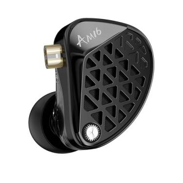 Imagem de Fones de ouvido KZ AM16 intra-auriculares, 16 fones de ouvido HiFi IEM profissionais, fones de ouvido IEM de som cristalino, fones de ouvido para jogos com fio, fones de ouvido KZ com cabo de 2 pinos