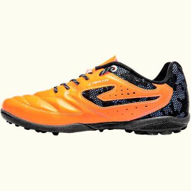 Imagem de Chuteira society topper capita iii, Laranja, Preto, 43