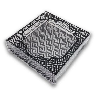 Imagem de 10 Caixas Para 25 Brigadeiros Com Berço, Preto, Em Acetato