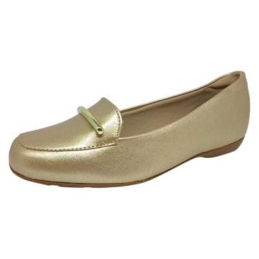 Imagem de Sapatilha Feminina Conforto Metalizada Elegante Modare