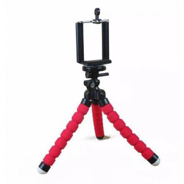 Imagem de Mini Tripé Flexível Ajustavel P Celulares Vermelho - Gbmax