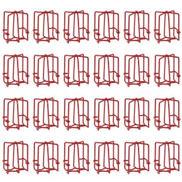 Imagem de Shimeyao 24 peças de 1/5.1 cm capa protetora de gaiola de cabeça de aspersor de incêndio vermelho sistema de irrigação suporte de irrigação para parede lateral horizontal vertical pendente suporte de