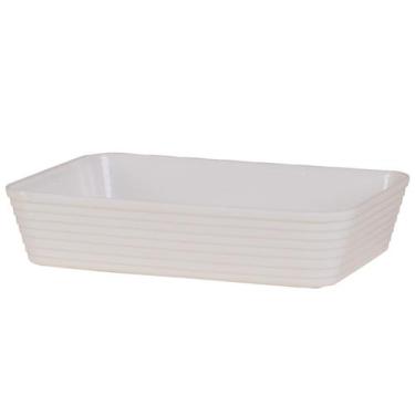 Imagem de Travessa Retangular Com Friso LE CHEF 33x23x6Cm Branca - Paramount