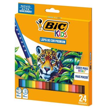 Imagem de Lápis de cor 24 cores Kids Sextavado - Bic