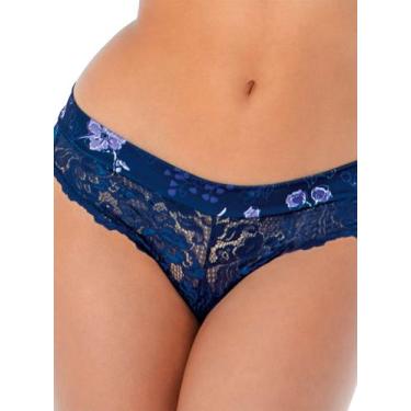 Imagem de Calcinha Cintura Baixa Demillus 054162 Sisi Renda e Microfibra T. P/XG