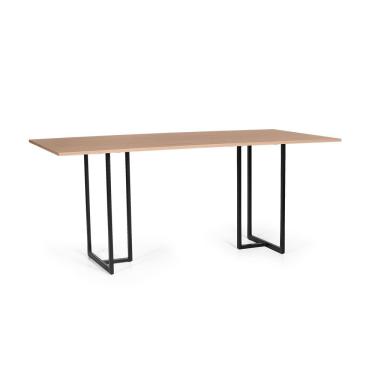 Imagem de Mesa De Jantar Retangular Industrial 6 Lugares 160x90cm Atos Jade - Straub Web