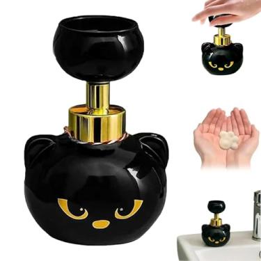 Imagem de Dispensador de sabão de espuma com estampa de pata de gato, Bombas dispensadoras de sabão de espuma para crianças, Recarregável prensa de sabonete para banheiro, cozinha (1)