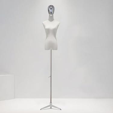 Imagem de Manequim Feminino Com Braços, Torso De Manequim Ajustável, Suporte De Manequim De Rotação De Cabeça Com Base De Metal Para Vestiário De Loja, Prateleira De Exib, Golden Triangle a