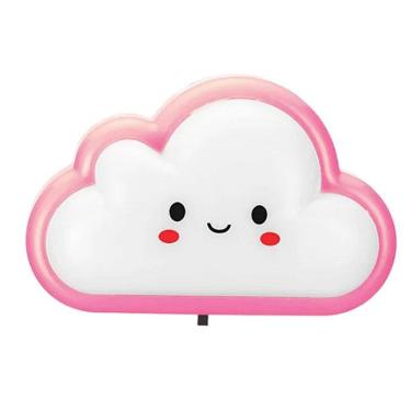 Imagem de Abajur De Tomada Infantil Luz Noturna Led Nuvem - Rosa