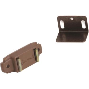 Imagem de Amerock | Fecho magnético para armário | Marrom | 1-15/16 polegadas (49 mm) de comprimento | 1 pacote | Trava de porta | Trava de porta de armário | Trava magnética para porta