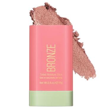Imagem de MEICOLY Bastão Bronzeador Cremoso, Maquiagem De Contorno Com Iluminador Natural, Facial, Contorno, Modelagem Rosto Edificável, À Prova D'Água, 01 Brilho Quente