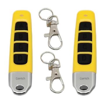 Imagem de Twins Kit2 universal 4 botões clonagem de alarmes sem fio controle remoto substituição portão elétrico 433,92 MHz para porta de garagem de carro portão claraboia ABCD (roxo-preto) (ABCD, amarelo-preto