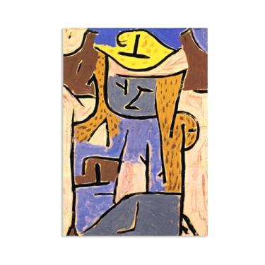 Imagem de Zeichn8u Paul Klee Arte de Parede Menina com um Chapéu Amarelo Pôster Surrealismo Impressão de Arte em Tela por Paul Klee Pintura Arte de Imagem Quarto Sala de Estar Escritório Decoração de Parede 60