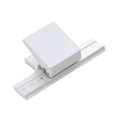 Imagem de Colaxi Perfurador de papel com 3 furos para cartões comemorativos, fotos, scrapbooking, material de escritório, capacidade para 5 folhas, Branco