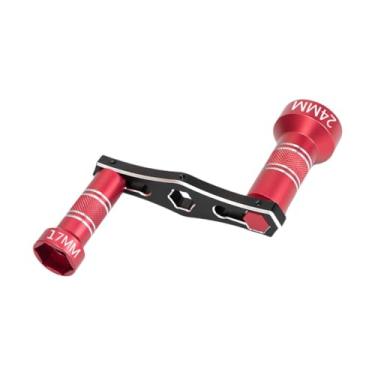 Imagem de KiBcsLic Peças de reposição para chave de roda RC, ferramenta de reparo com chave intercambiável, 17 mm e 24 mm para modelo de rastreador em escala 1:8 e 1:10, Vermelho