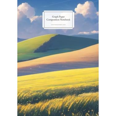 Imagem de Graph Paper Composition Notebook: Cosy and Country themed, 120 pages, Squared, Graph Paper, 7x10, (Field in the Wind)