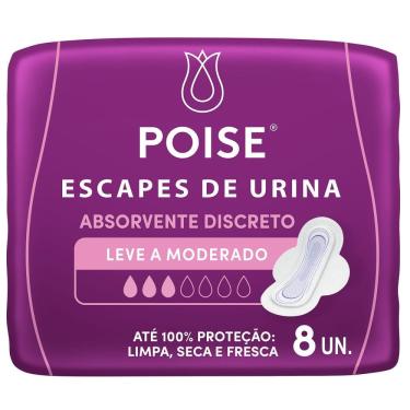 Imagem de Absorvente Discreto Poise Escapes de Urina Leve e Moderado C/8