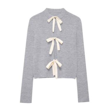 Imagem de Casaco de lã calbatic feminino de manga comprida tricotado 2024