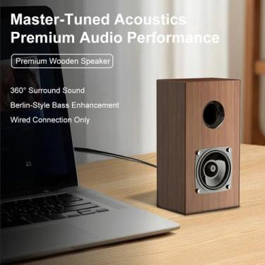 Imagem de Alto-falante chengquan Surround Sound Wooden Vintage Retro Design