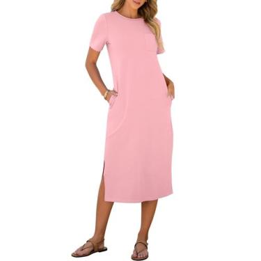 Imagem de Vestido casual de verão ANRABESS de manga curta midi para mulheres