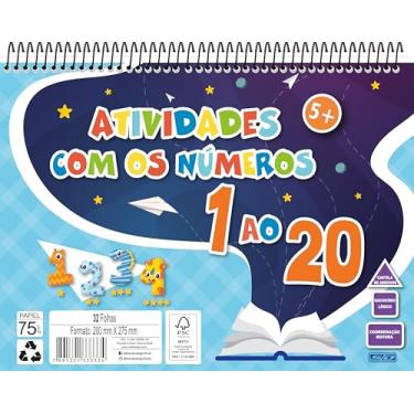 Imagem de Caderno de Atividades Pedagógico Animativa, Atividade com os Números, Pimpolhos, 32 folhas, Pacote com 10