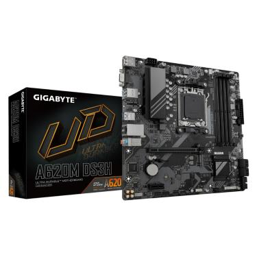 Imagem de Placa Mãe Computador A620M DS3H 1.1 AM5 DDR5 Preta Gigabyte