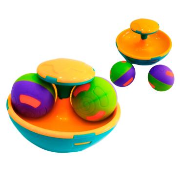 Imagem de Brinquedo infantil gira ball pião chocalho colorido JPbrink