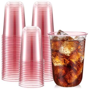 Imagem de Óculos descartáveis sem haste Ziliny 50 unidades 473 ml rosa (16 onças