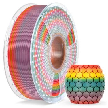 Imagem de Filamento de impressora 3D SUNLU Rainbow PLA 1,75 mm +/- 0,02 mm 1 kg