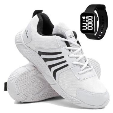 Imagem de Kit Tênis Esportivo Masculino Para Corrida e Caminhada Treino Super Leve e Macio com Relógio-Masculino