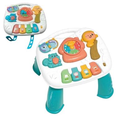Imagem de Mesa Interativa e Educativa Infantil Multicolorida com Atividades Musicais, Sons e Luzes – Brinquedo de Aprendizado e Desenvolvimento para Bebês e Crianças