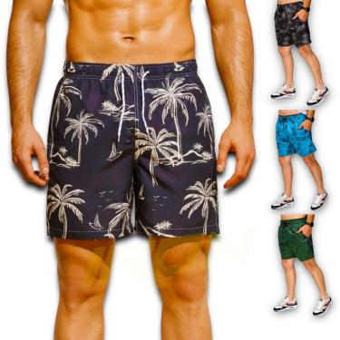 Imagem de Shorts Bermuda Tactel Praia Masculina Muricinho COQUEIRO 1 391-Masculino