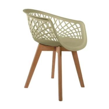 Imagem de Cadeira De Jantar Web Pé Wood Moderna Escritório Original Diversas Cores (Nude)