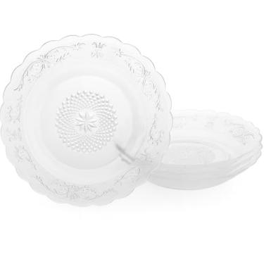 Imagem de Conjunto 4 Unidades Prato Fundo Vidro Transparente