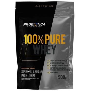 Imagem de 100% Pure Whey Refil (900g) Probiótica - PROBIOTICA, Cookies and Cream