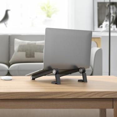 Imagem de Suporte portátil para laptop – Suporte ergonômico dobrável para computador e notebook para mesa, elevação de altura ajustável, compatível com MacBook Air Pro, Dell XPS, HP (10-15,6 polegadas)