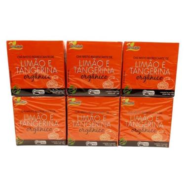 Imagem de Campo Verde, Kit 6 Chás Limão com Tangerina Bergamota Orgânico 10 sachês cada