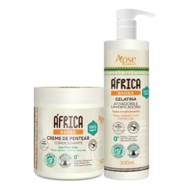 Imagem de Kit África Baobá Ápice – Gelatina Ativadora + Creme de Pentear Vegano para Cabelos Cacheados (2 Itens)