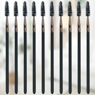 Imagem de Conjunto de 10 varinhas de pincel e carretéis de cílios para aplicação de maquiagem e cuidados com sobrancelhas