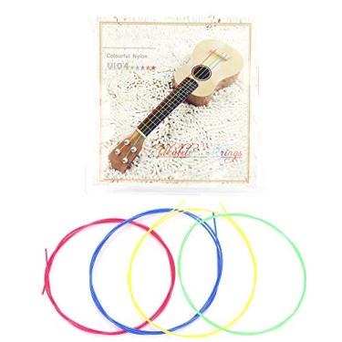 Imagem de Tnfeeon Irin Ukelele Nylon Strack Set - A -1st, E 2º, C 3rd, G 4th Crings Soft E Clair Great Substitui para Ukelele 4 Cordes Players