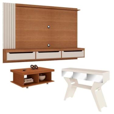 Imagem de Painel Tv Mesa Aparador Sala Pdh4641 Cinamomo Off White Arly Cinamomo 