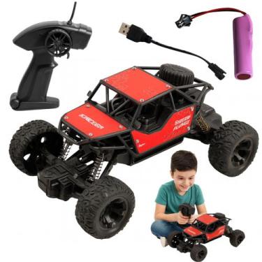 Imagem de Brinquedo Carrinho Suspensão Off Road 4x4 Recarregável Com Controle Re