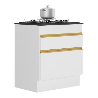 Imagem de Balcão Cozinha para Cooktop 70cm 1 Porta Multimóveis Branco