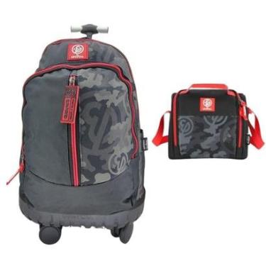 Imagem de Mochila De Rodinha Giratória e Lanch Escolar Enaldinho 47522-Masculino