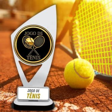 Imagem de Troféu Para Jogo De Tênis Em Acrílico Premiação Kit 3 Peças